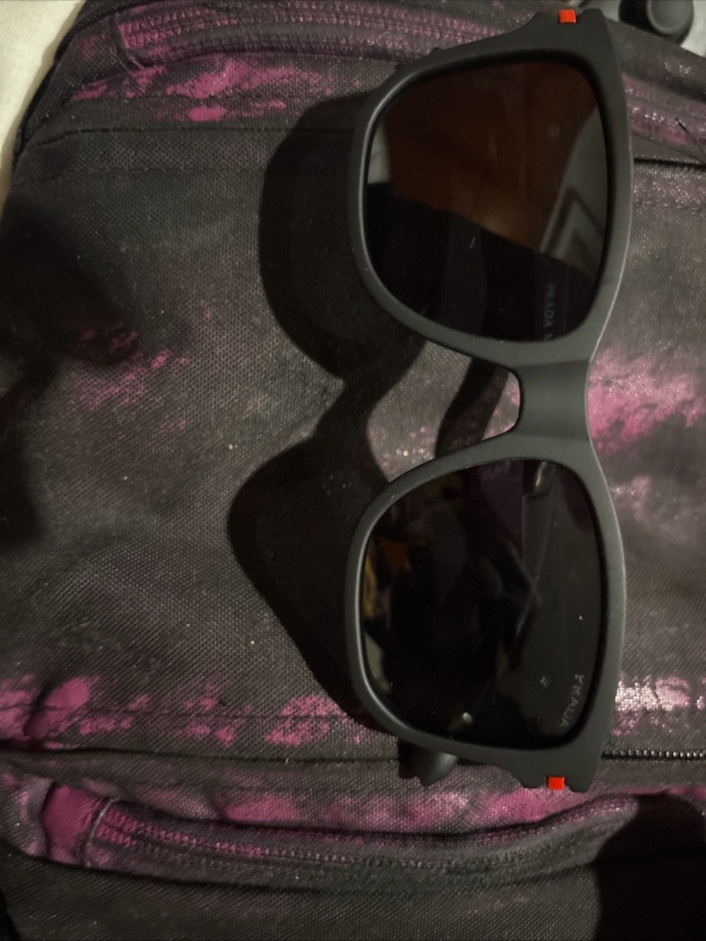 Prada Men’s Black Frame Sunglasses with Dark Lenses - Picture 2 of 3
